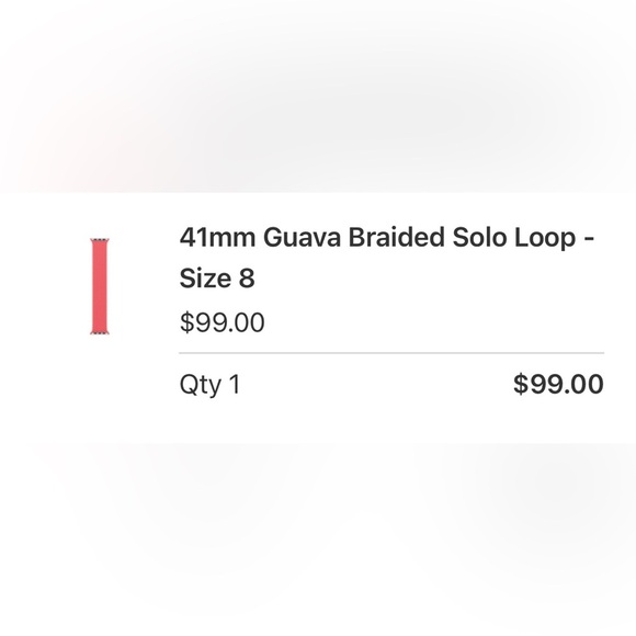 41mm Guava Braided Solo Loop - Size 8 - Picture 4 of 5